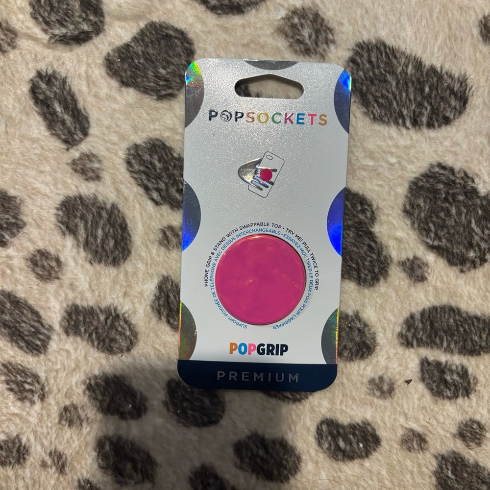 Pink pop socket